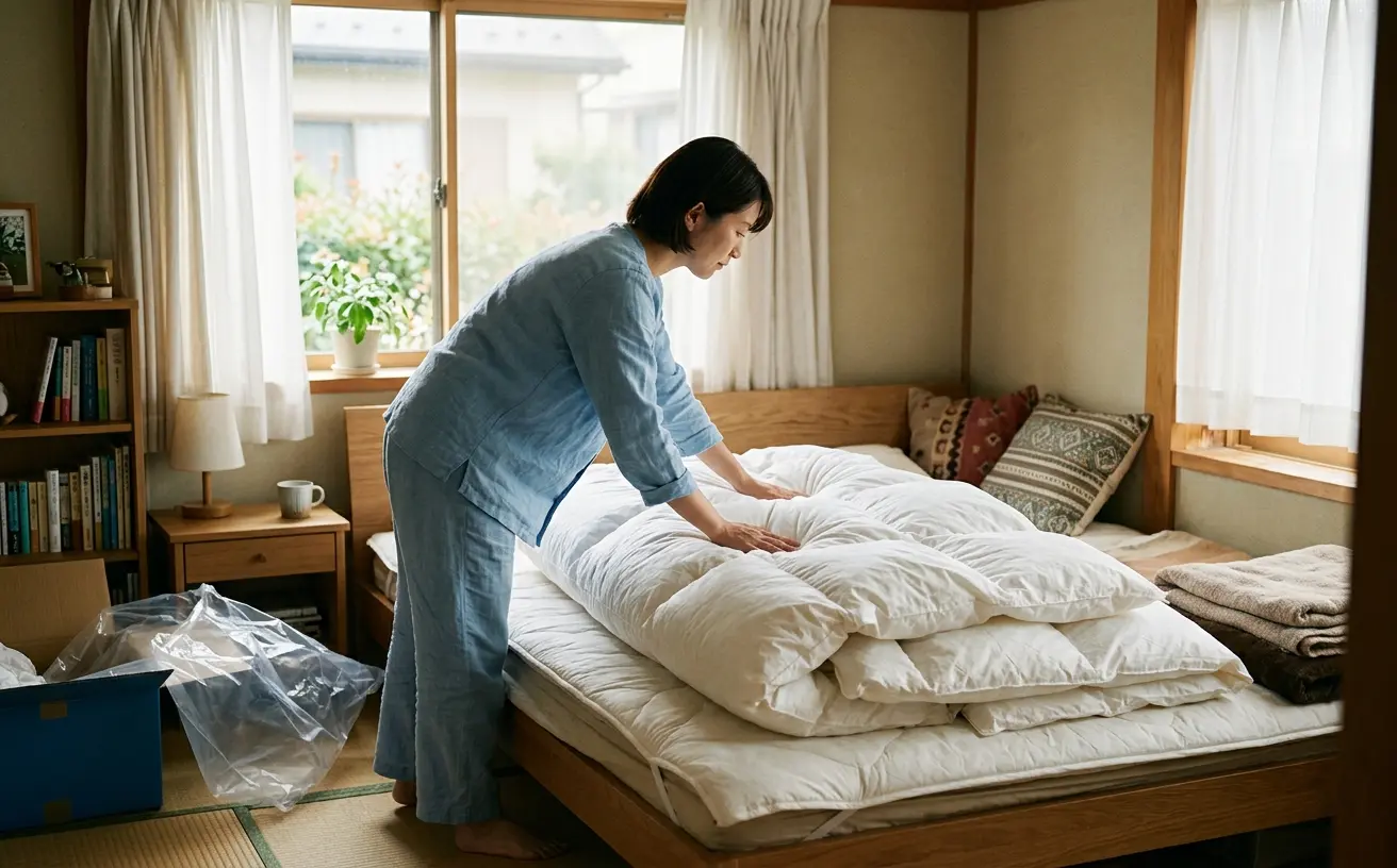 羽毛布団のニオイが気になるときの最初のお手入れ