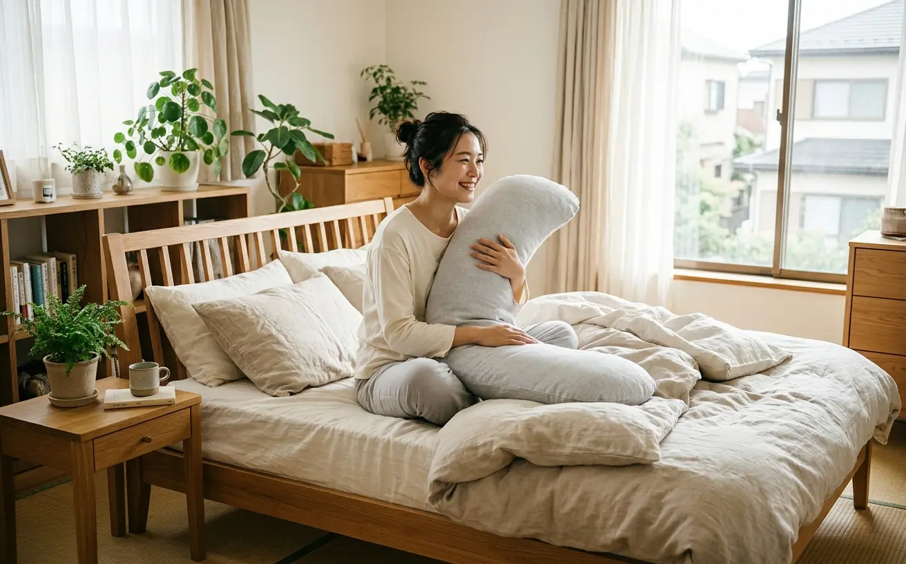 抱き枕はどんな寝具?のイメージ