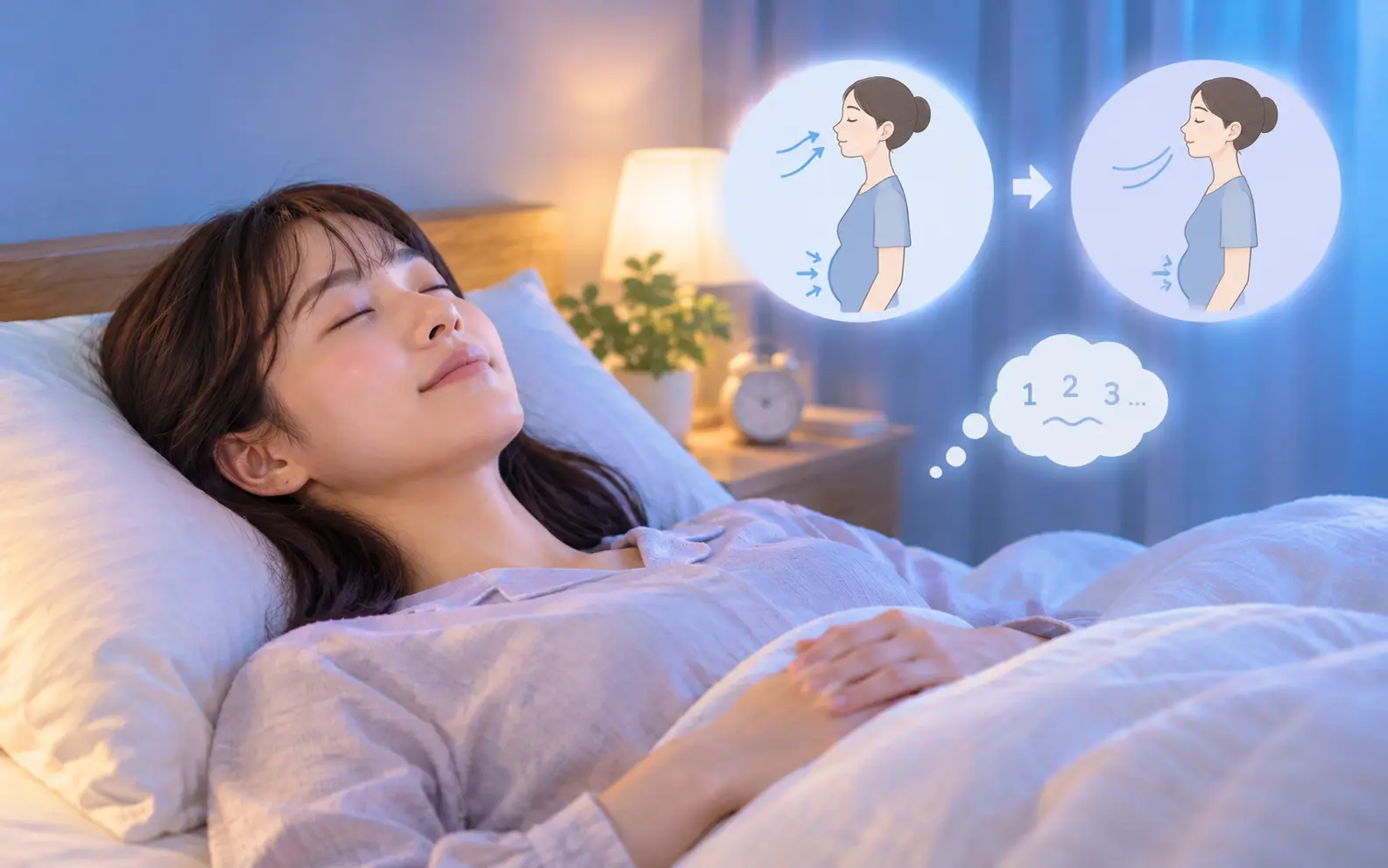 眠れない時に無理をせず静かに過ごすイメージ